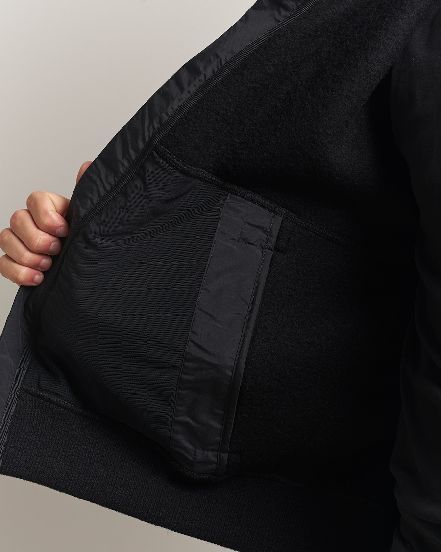 Men | Sweaters & Knitwear | Canada Goose Black Label | Chillwack Fleece Bomber Black