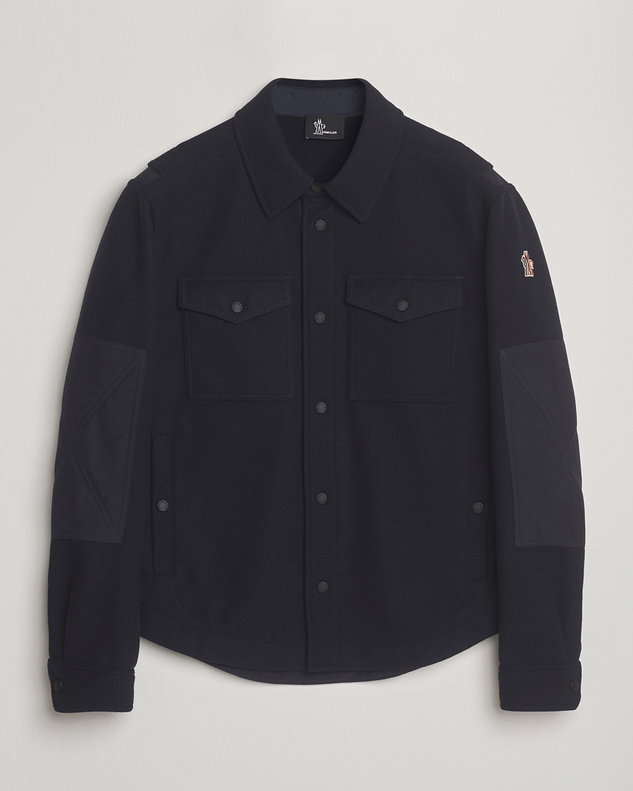 Men | Coats & Jackets | Moncler Grenoble | Brushed Cotton Overshirt Navy
