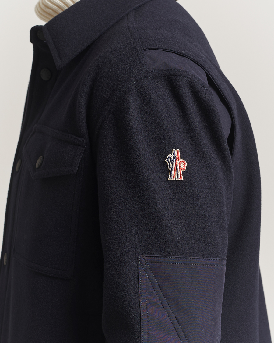 Men | Coats & Jackets | Moncler Grenoble | Brushed Cotton Overshirt Navy