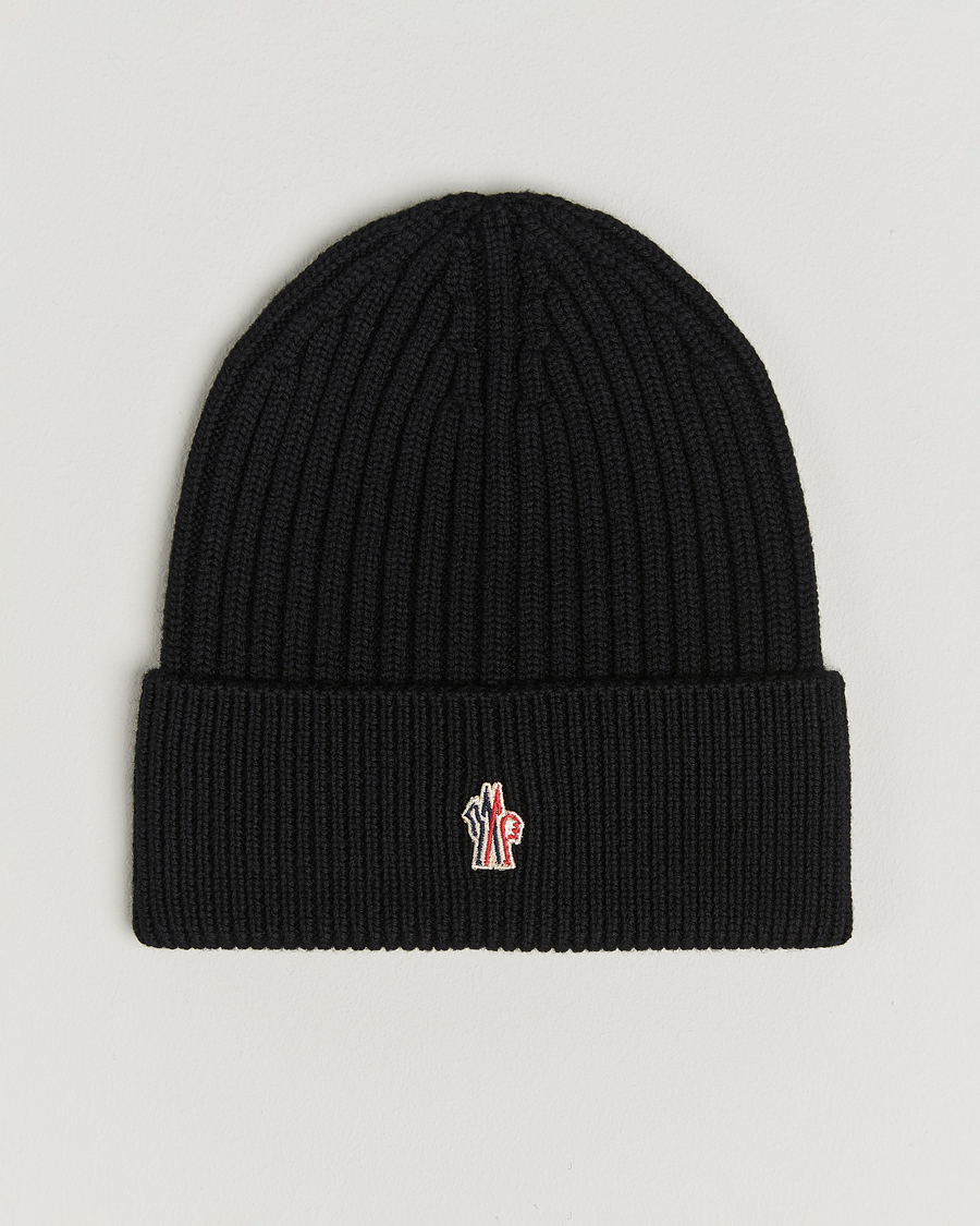 Men | Beanies | Moncler Grenoble | Rib Wool Beanie Black