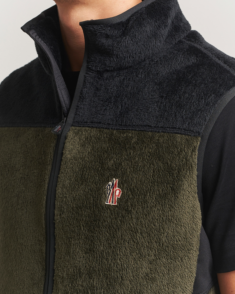 Men | Coats & Jackets | Moncler Grenoble | Insulated Fleece Vest Forest Green
