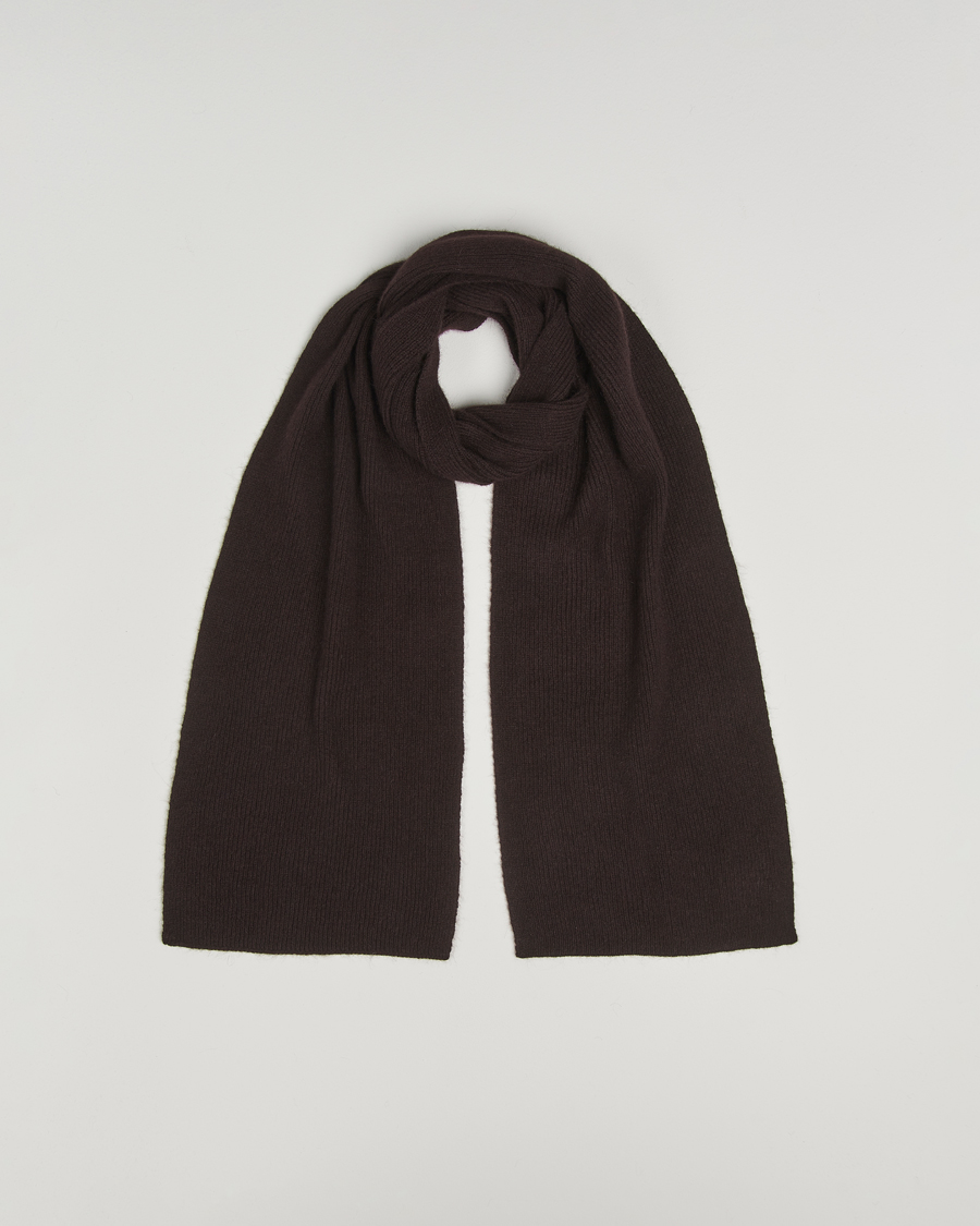 Men | Scarves | Le Bonnet | Lambswool/Caregora Scarf Espresso