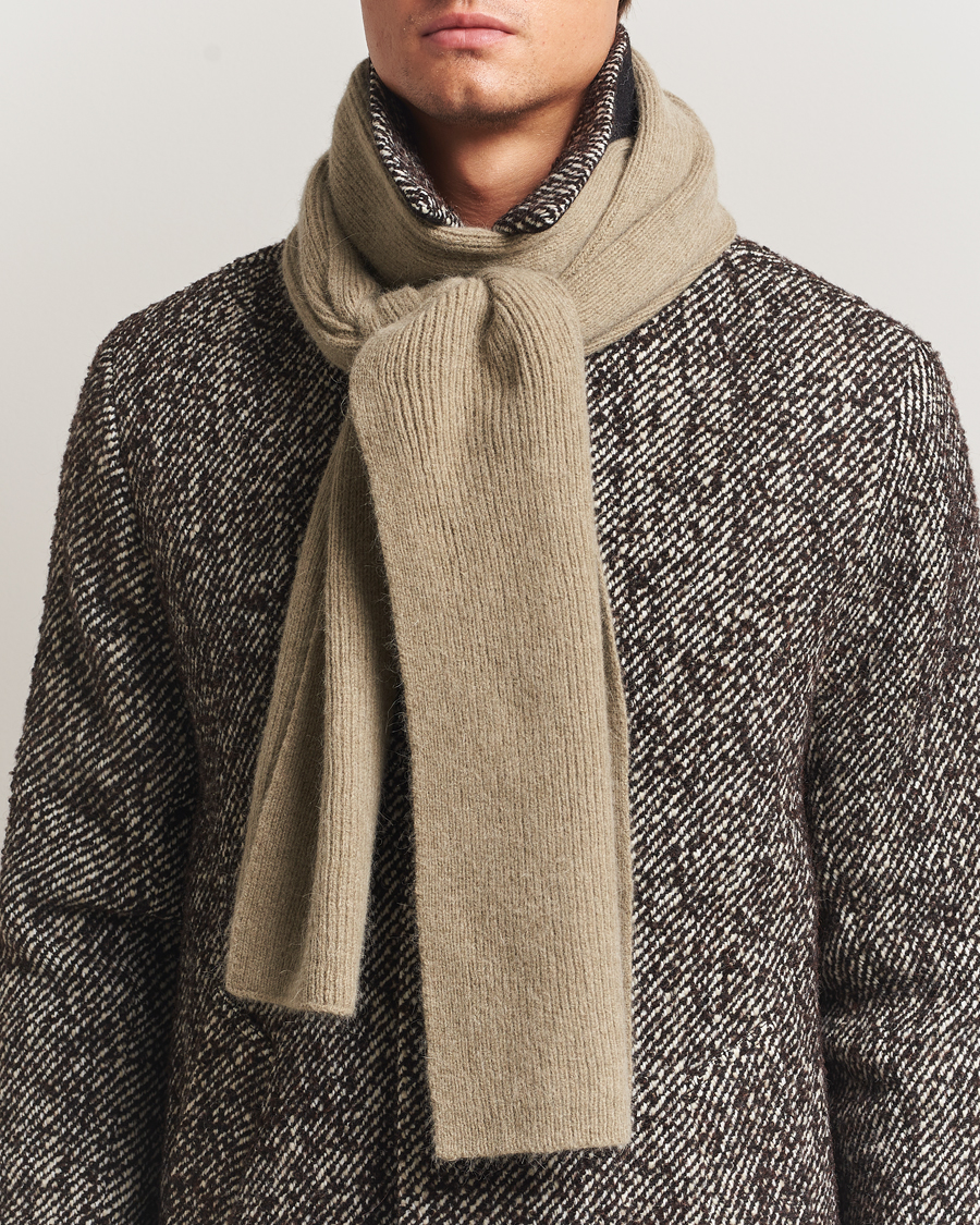Men | Scarves | Le Bonnet | Lambswool/Caregora Scarf Clay