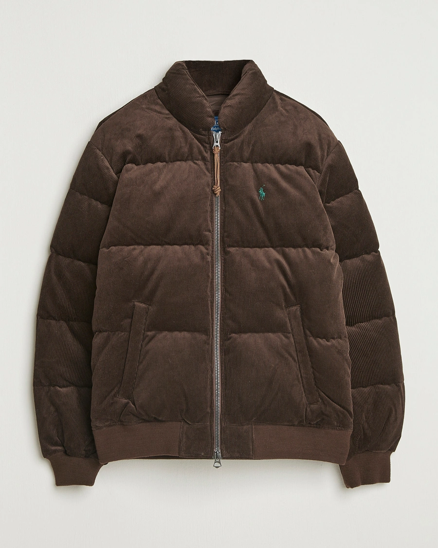 Men | Coats & Jackets | Polo Ralph Lauren | Wyoming Corduroy Bomber Jacket Dark Beech