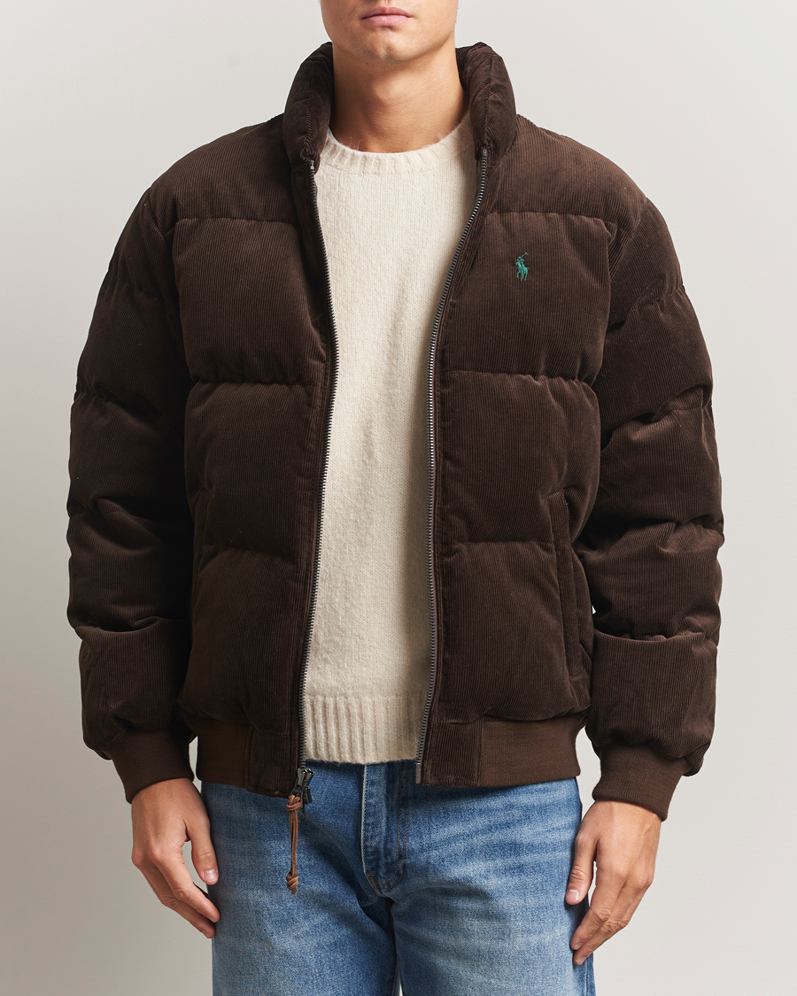 Men | Coats & Jackets | Polo Ralph Lauren | Wyoming Corduroy Bomber Jacket Dark Beech