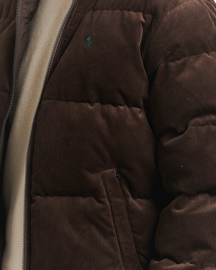 Men | Coats & Jackets | Polo Ralph Lauren | Wyoming Corduroy Bomber Jacket Dark Beech