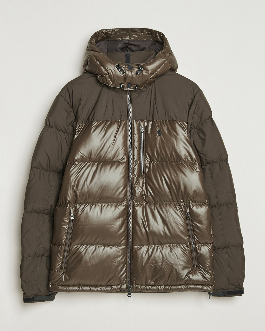 Men | Coats & Jackets | Polo Ralph Lauren | Gorham Mixed Glossy Down Jacket Antique Brown
