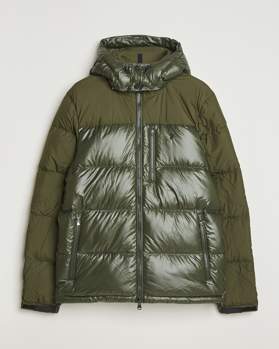 Men | Coats & Jackets | Polo Ralph Lauren | Gorham Mixed Glossy Down Jacket Dark Loden
