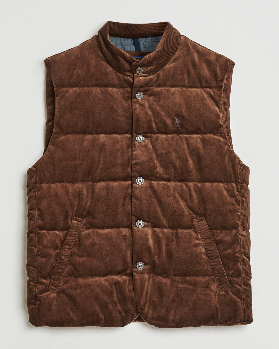 Men | Gilets | Polo Ralph Lauren | Quilted Corduroy Vest Pale Russet
