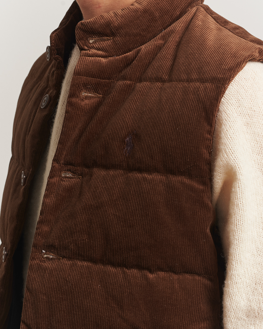 Men | Gilets | Polo Ralph Lauren | Quilted Corduroy Vest Pale Russet