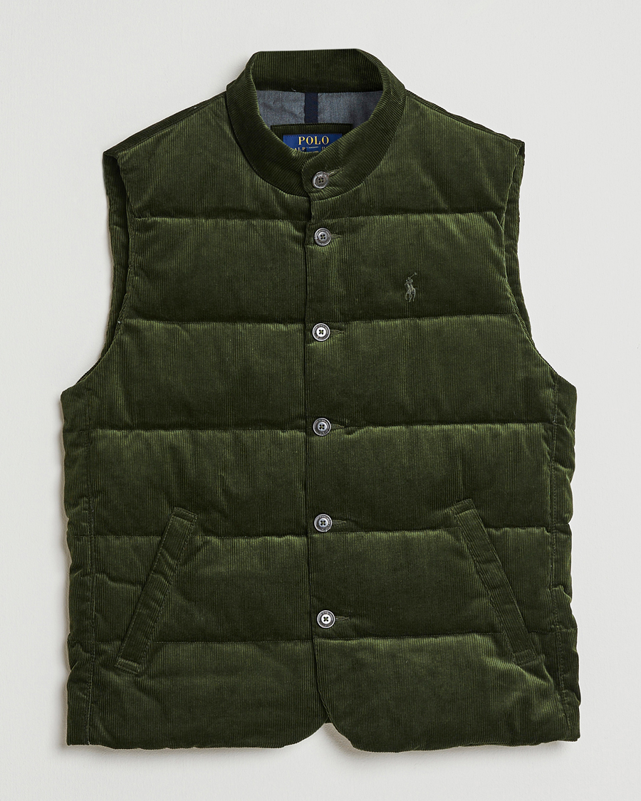 Men | Gilets | Polo Ralph Lauren | Quilted Corduroy Vest Country Olive