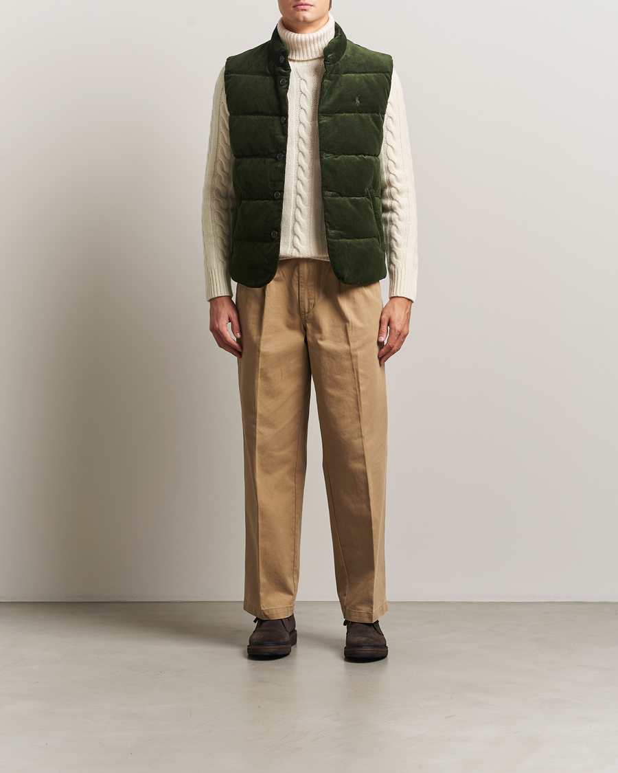Men | Gilets | Polo Ralph Lauren | Quilted Corduroy Vest Country Olive