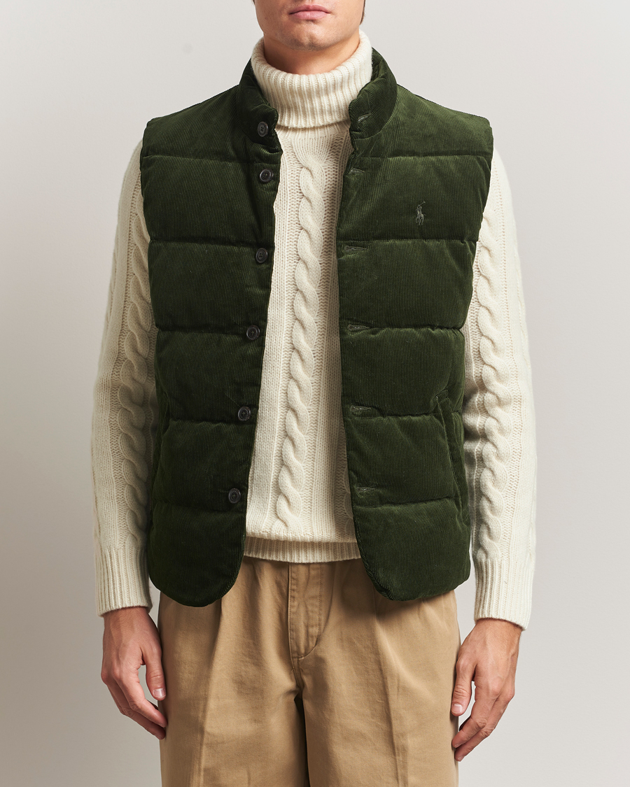 Men | Gilets | Polo Ralph Lauren | Quilted Corduroy Vest Country Olive