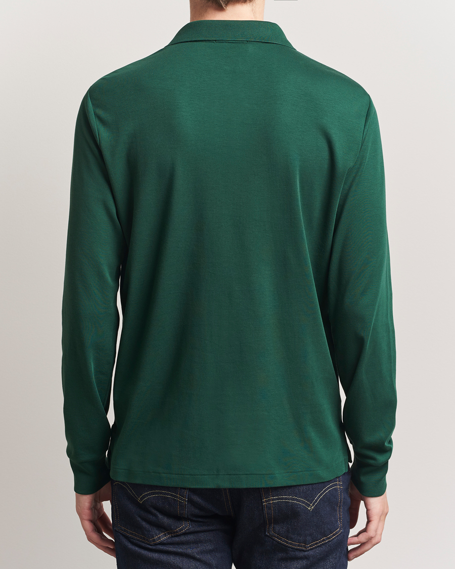 Men | Polo Shirts | Polo Ralph Lauren | Pima Cotton Custom Slim Fit LS Polo Vintage Pine