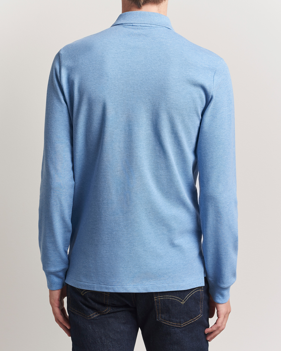 Men | Polo Shirts | Polo Ralph Lauren | Custom Slim Fit Long Sleeve Polo Soft Royal Heather