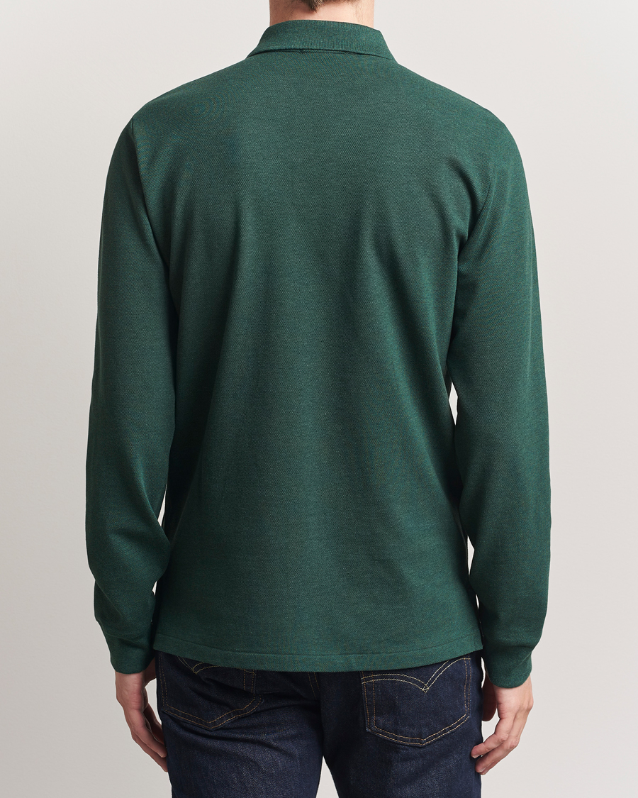 Men | Polo Shirts | Polo Ralph Lauren | Custom Slim Fit Long Sleeve Polo Scotch Pine Heather