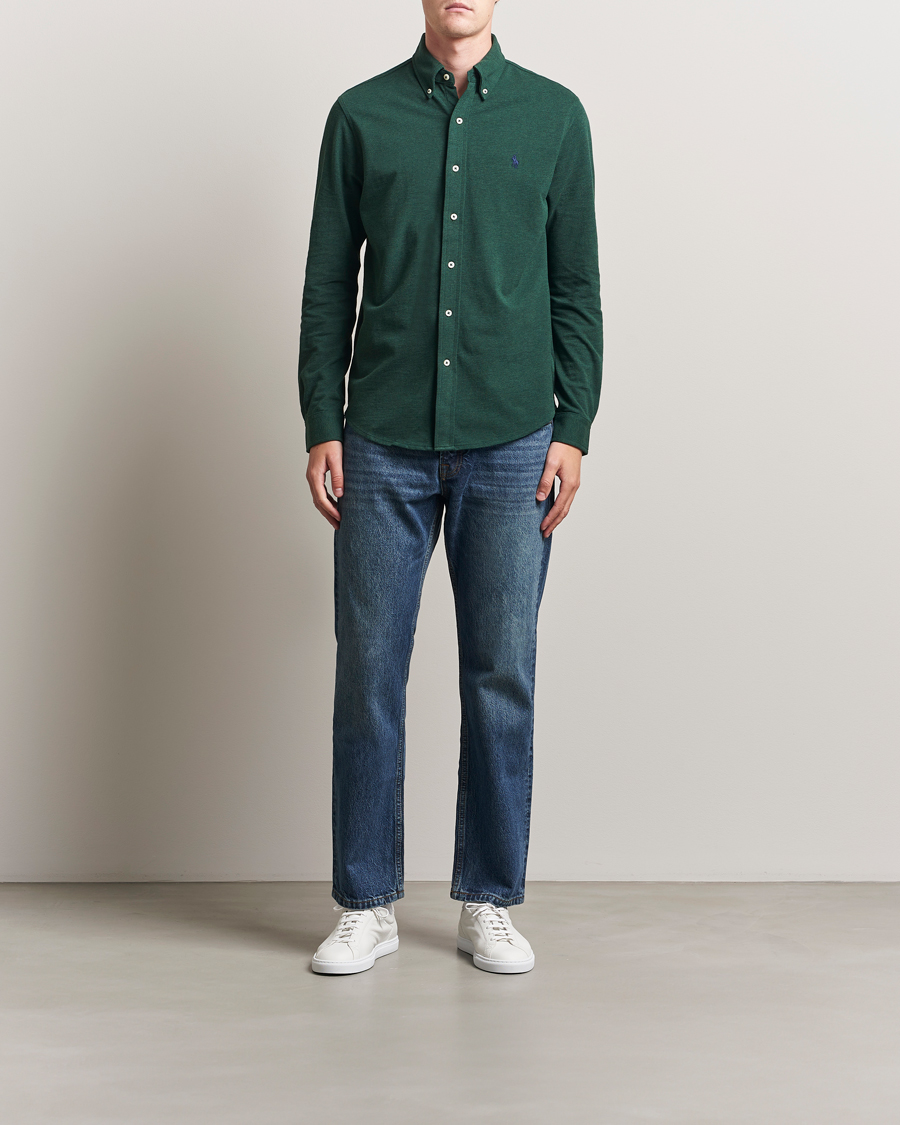 Men | Shirts | Polo Ralph Lauren | Featherweight Mesh Shirt Scotch Pine Heather