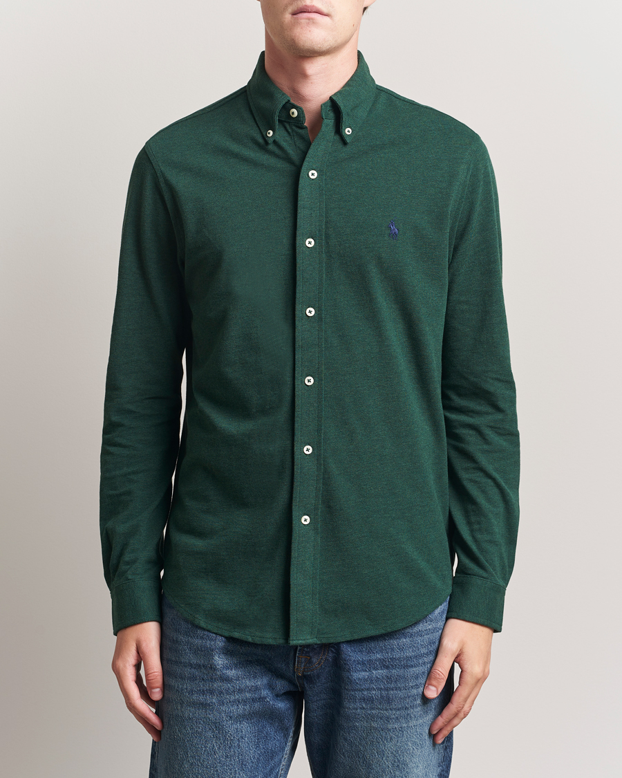 Men | Shirts | Polo Ralph Lauren | Featherweight Mesh Shirt Scotch Pine Heather
