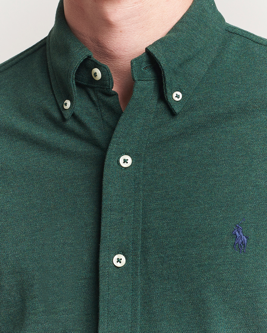 Men | Shirts | Polo Ralph Lauren | Featherweight Mesh Shirt Scotch Pine Heather