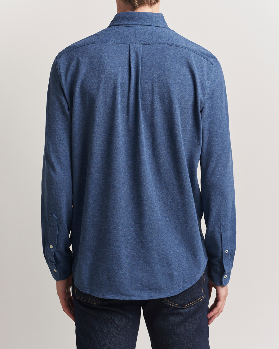 Men | Shirts | Polo Ralph Lauren | Featherweight Mesh Shirt Derby Blue Heather