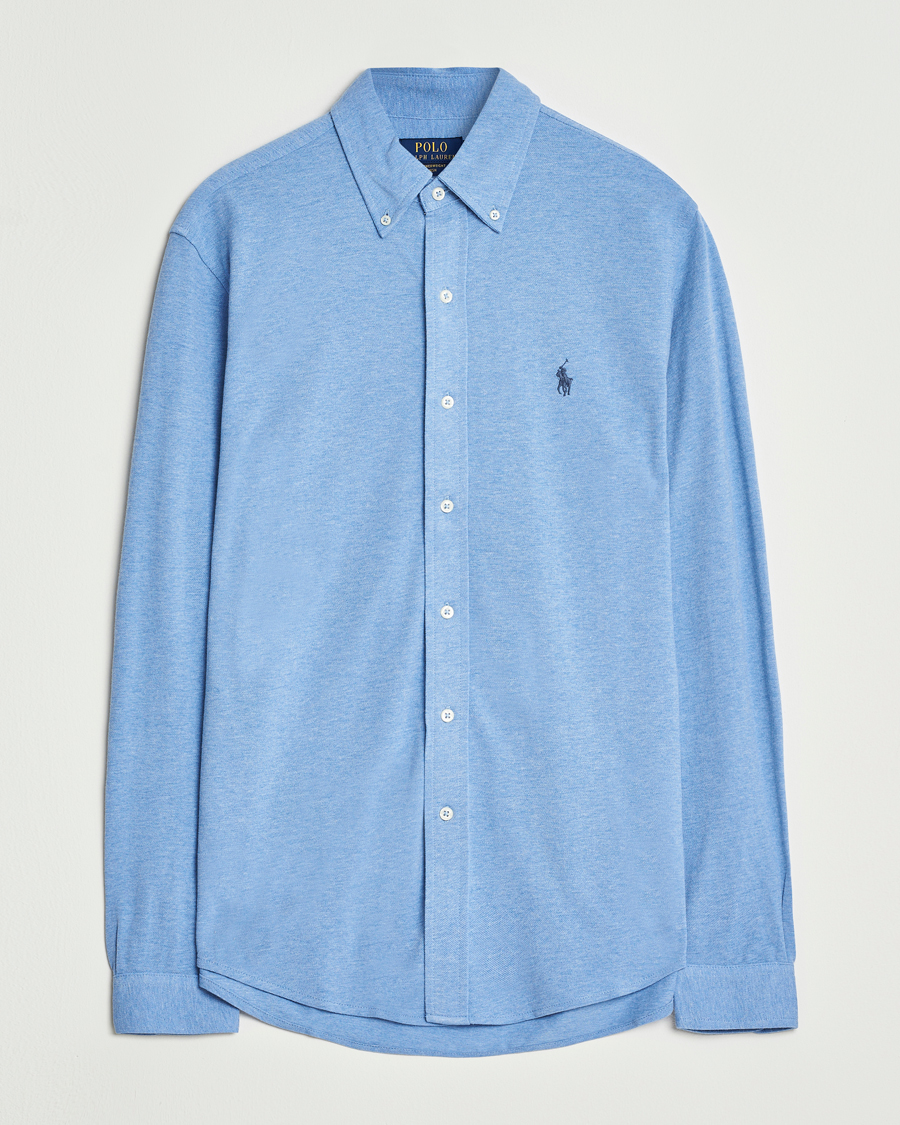 Men | Shirts | Polo Ralph Lauren | Featherweight Mesh Shirt Soft Royal Heather