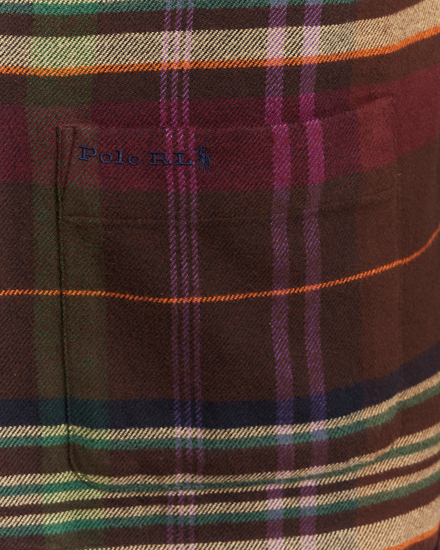 Men | Shirts | Polo Ralph Lauren | Brushed Flannel Pocket Shirt Brown/Green