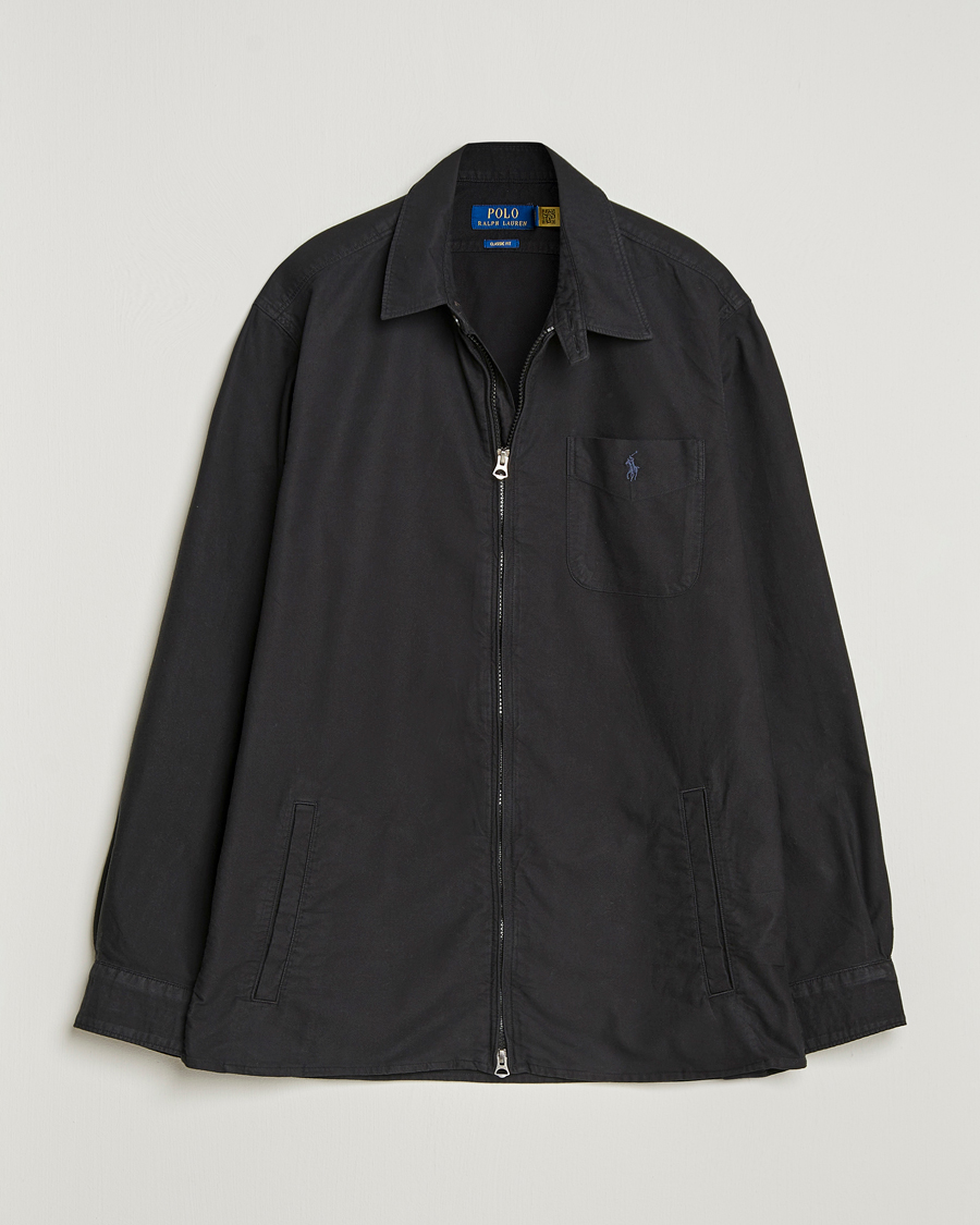 Men | Shirts | Polo Ralph Lauren | Garment Dyed Oxford Overshirt Polo Black