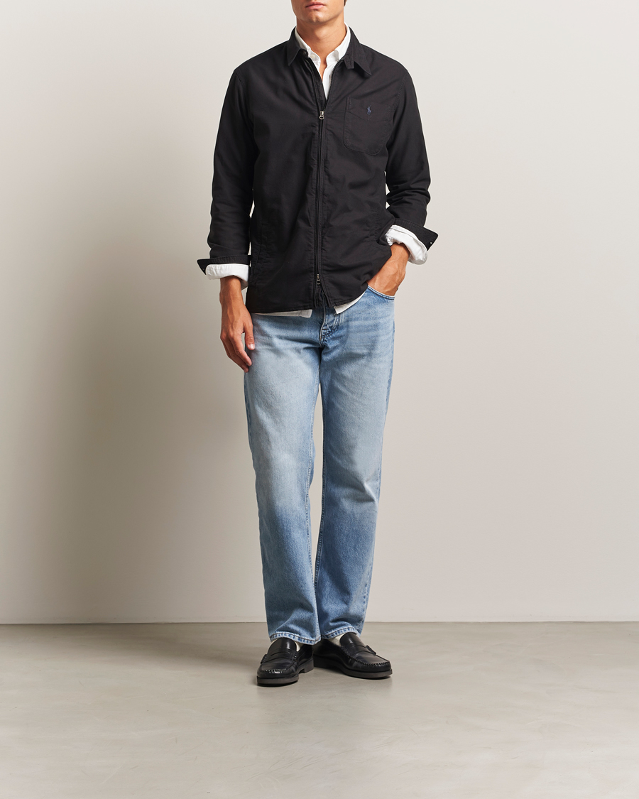 Men | Shirts | Polo Ralph Lauren | Garment Dyed Oxford Overshirt Polo Black