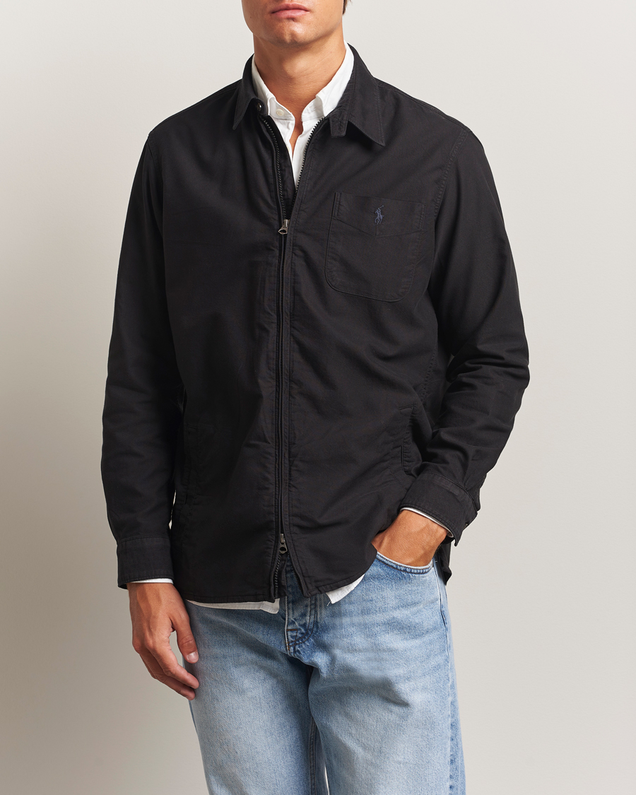 Men | Shirts | Polo Ralph Lauren | Garment Dyed Oxford Overshirt Polo Black