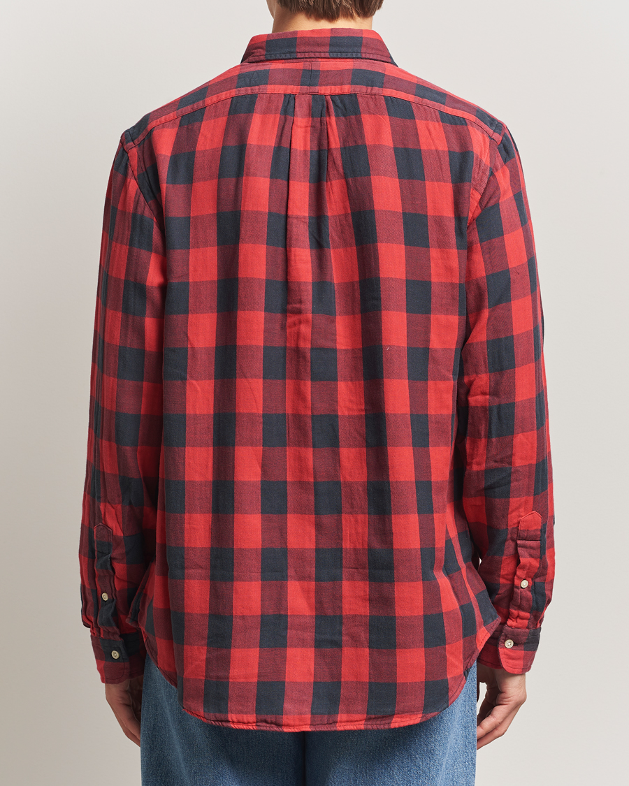 Men | Shirts | Polo Ralph Lauren | Custom Fit Double Faced Checked Shirt Red/Black