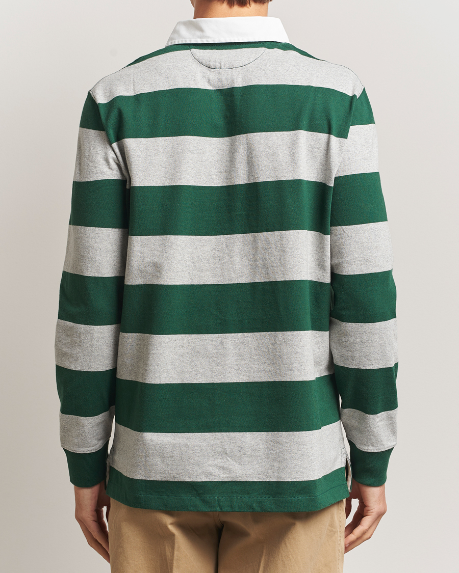 Men | Sweaters & Knitwear | Polo Ralph Lauren | Jersey Striped Rugger Vintage Pine/Andover Heather