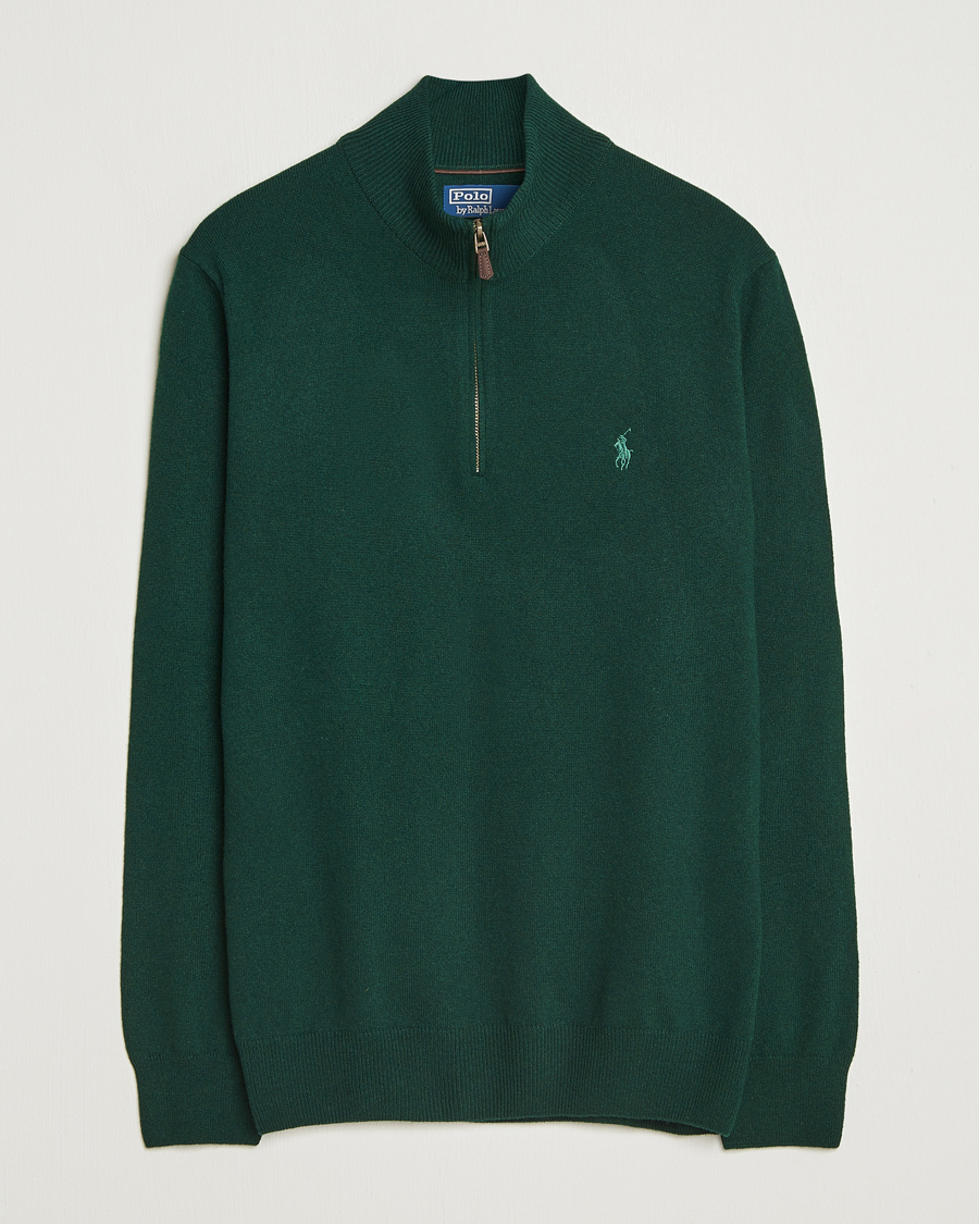 Men | Sweaters & Knitwear | Polo Ralph Lauren | Merino Half-Zip Sweater Moss Agate