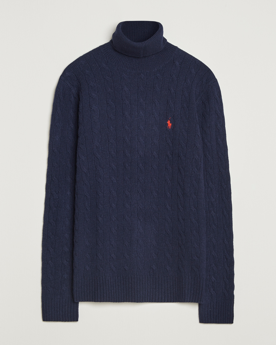 Men | Sweaters & Knitwear | Polo Ralph Lauren | Wool/Cashmere Rollneck Hunter Navy