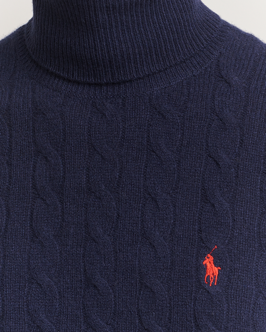Men | Sweaters & Knitwear | Polo Ralph Lauren | Wool/Cashmere Rollneck Hunter Navy