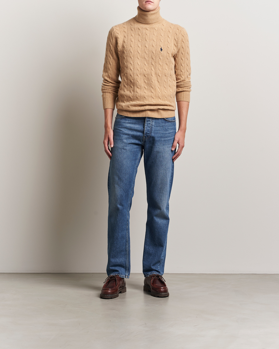Men | Sweaters & Knitwear | Polo Ralph Lauren | Wool/Cashmere Rollneck Camel Melange