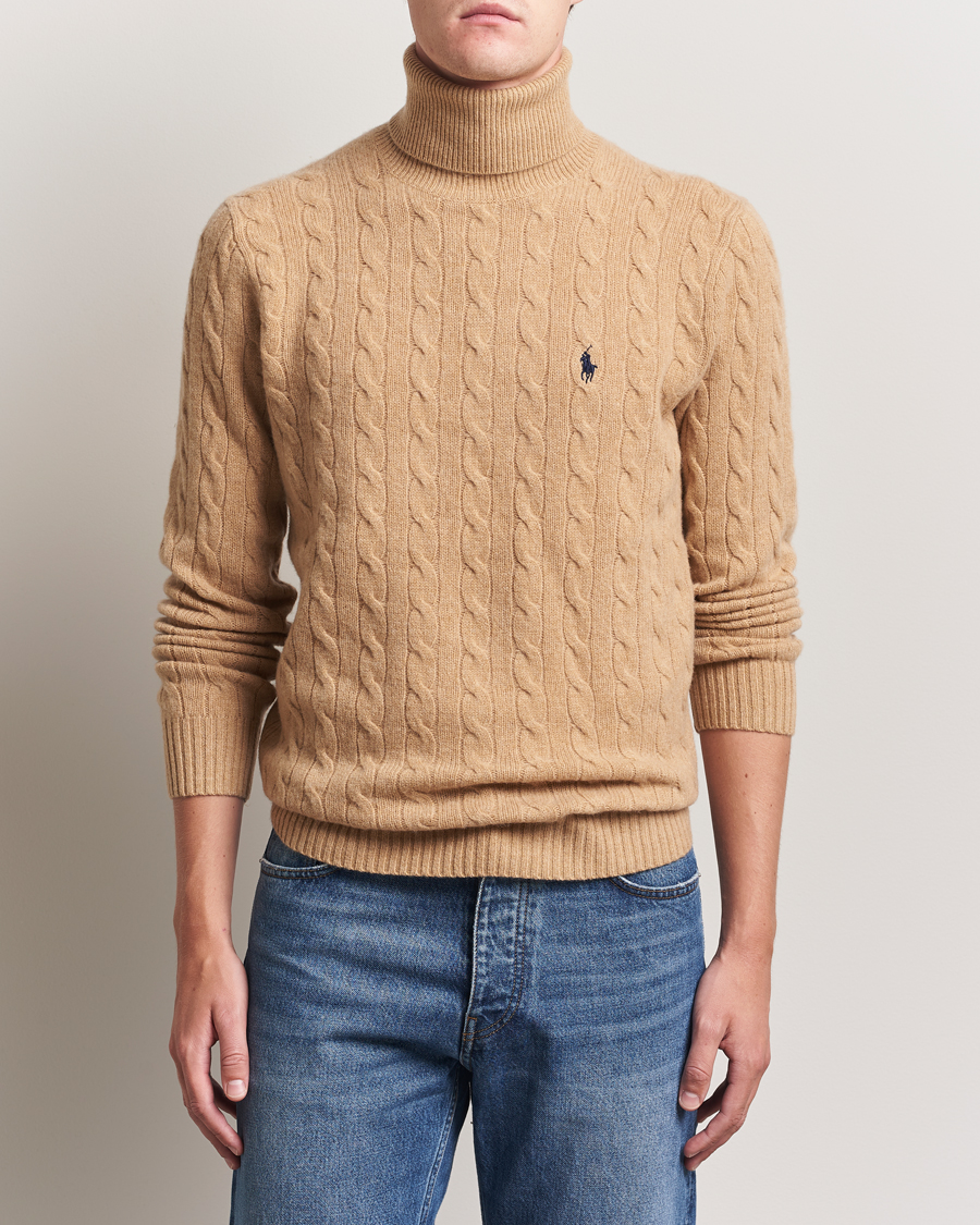 Men | Sweaters & Knitwear | Polo Ralph Lauren | Wool/Cashmere Rollneck Camel Melange