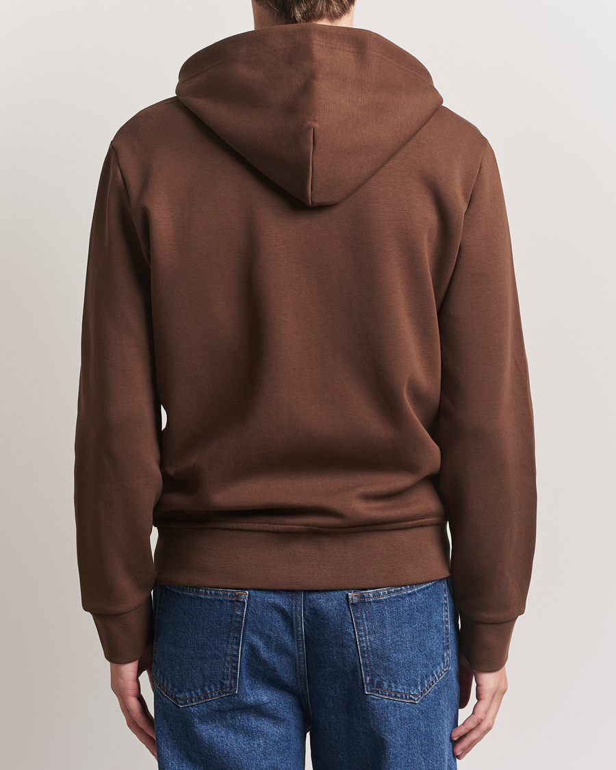 Men | Sweaters & Knitwear | Polo Ralph Lauren | Double Knitted Full-Zip Hoodie Branch Brown
