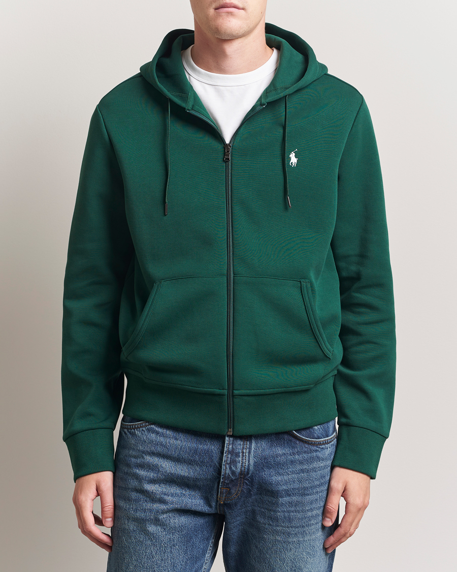 Men | Sweaters & Knitwear | Polo Ralph Lauren | Double Knitted Full-Zip Hoodie Vintage Pine