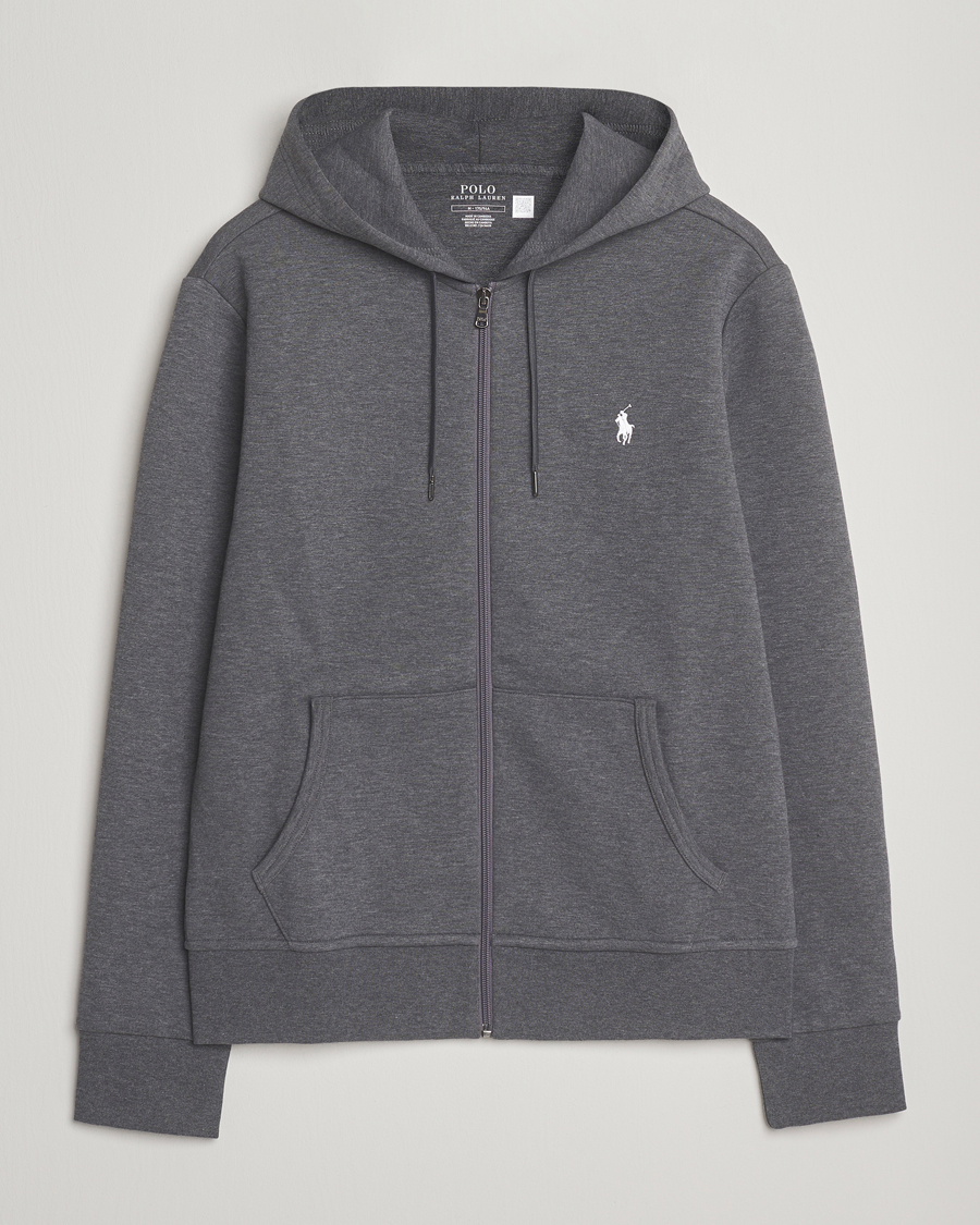 Men | Sweaters & Knitwear | Polo Ralph Lauren | Double Knitted Full-Zip Hoodie Barclay Heather