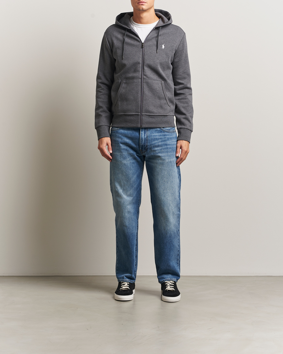 Men | Sweaters & Knitwear | Polo Ralph Lauren | Double Knitted Full-Zip Hoodie Barclay Heather