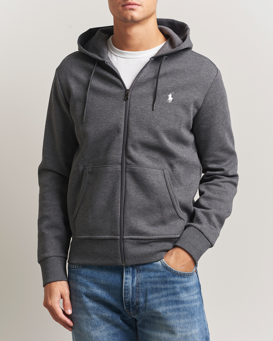 Men | Sweaters & Knitwear | Polo Ralph Lauren | Double Knitted Full-Zip Hoodie Barclay Heather