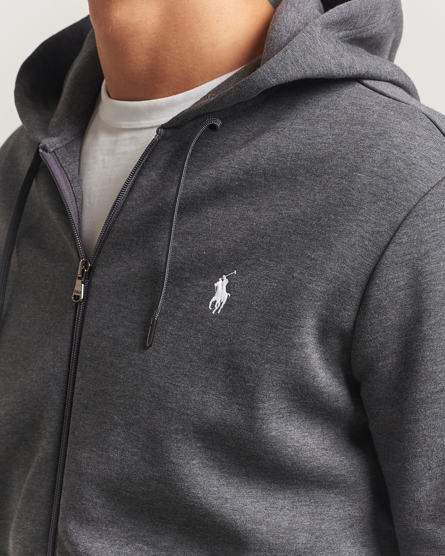 Men | Sweaters & Knitwear | Polo Ralph Lauren | Double Knitted Full-Zip Hoodie Barclay Heather