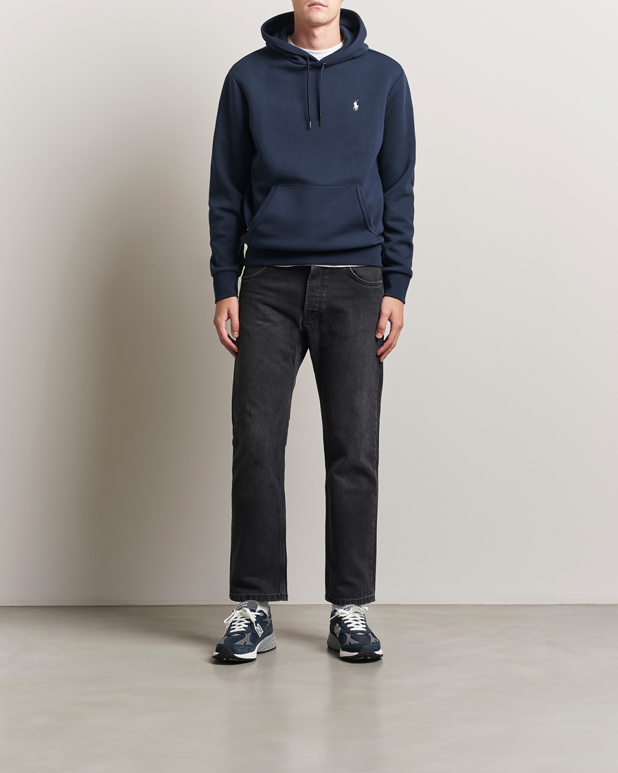 Men | Sweaters & Knitwear | Polo Ralph Lauren | Double Knitted Hoodie Aviator Navy