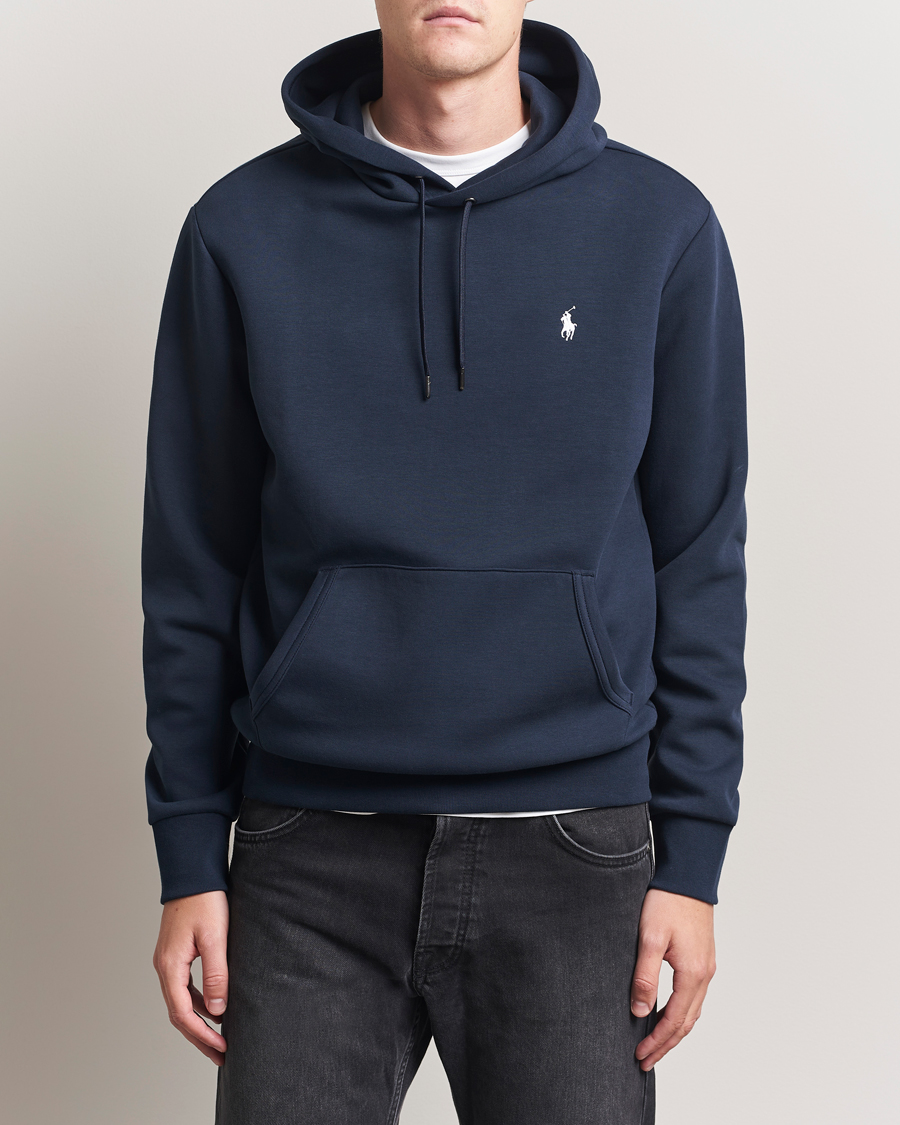 Men | Sweaters & Knitwear | Polo Ralph Lauren | Double Knitted Hoodie Aviator Navy
