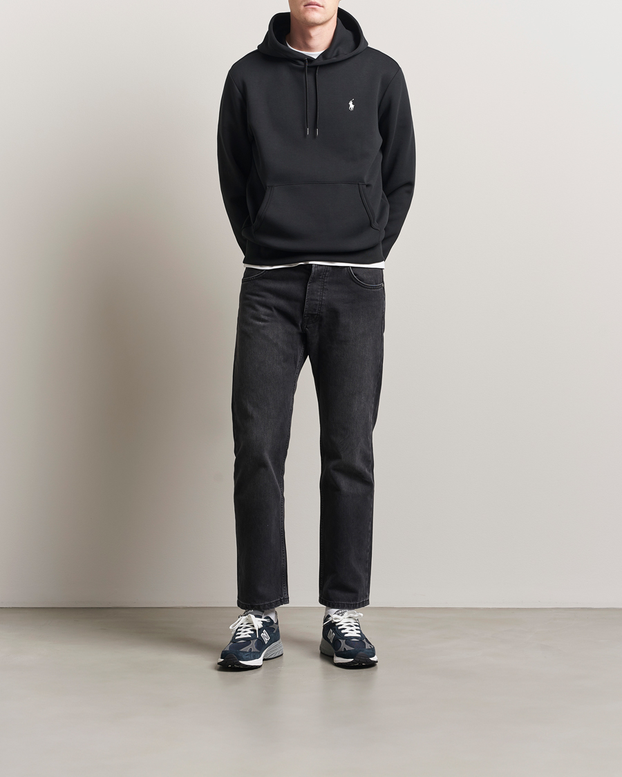 Men | Sweaters & Knitwear | Polo Ralph Lauren | Double Knitted Hoodie Polo Black