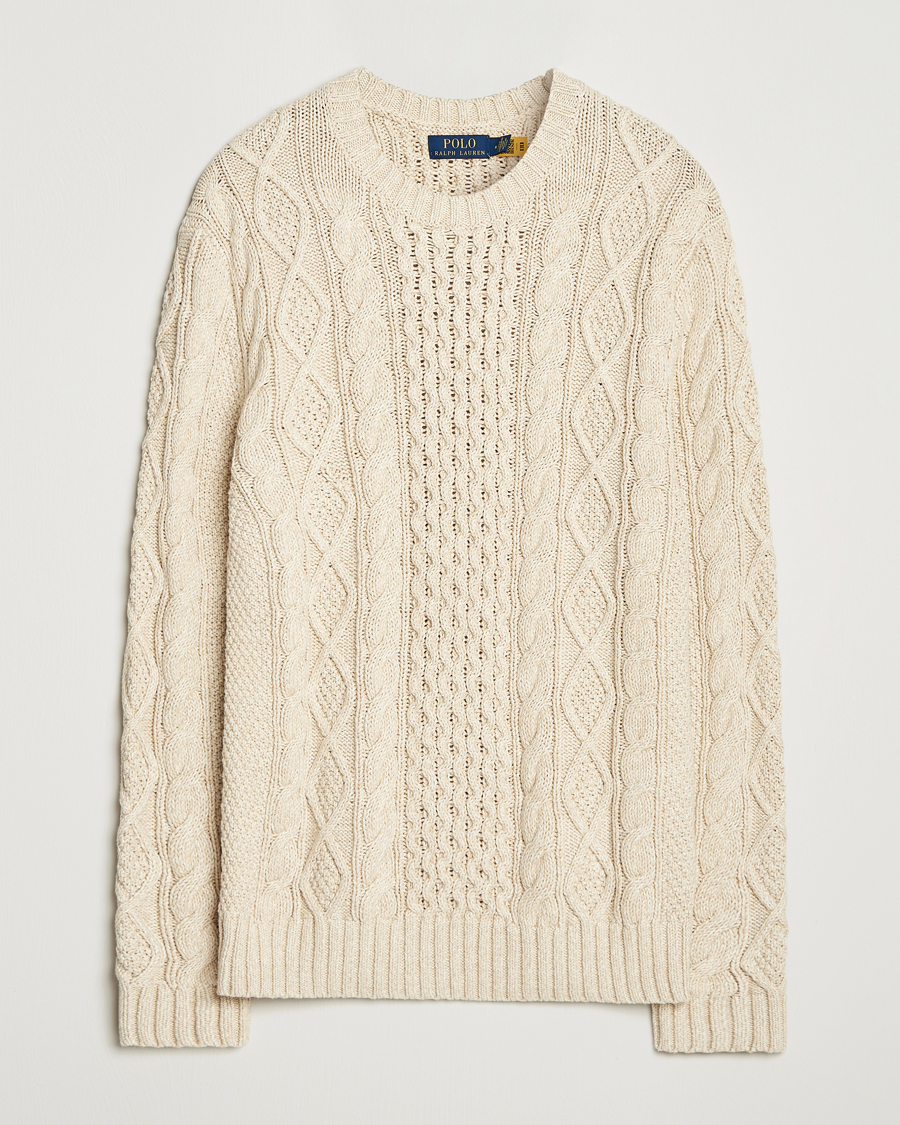 Men | Sweaters & Knitwear | Polo Ralph Lauren | Cotton Marl Pullover Oatmeal