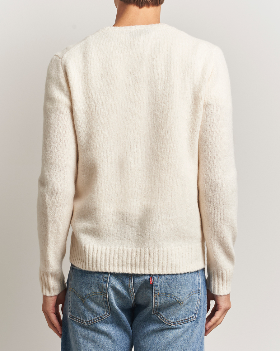 Men | Sweaters & Knitwear | Polo Ralph Lauren | Alpaca Crew Neck Sweater Cream Tonal