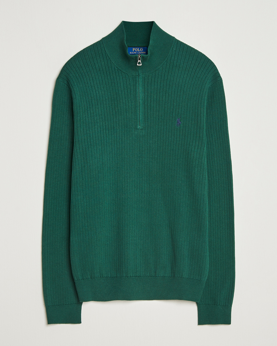 Men | Sweaters & Knitwear | Polo Ralph Lauren | Cotton Half Zip Vintage Pine