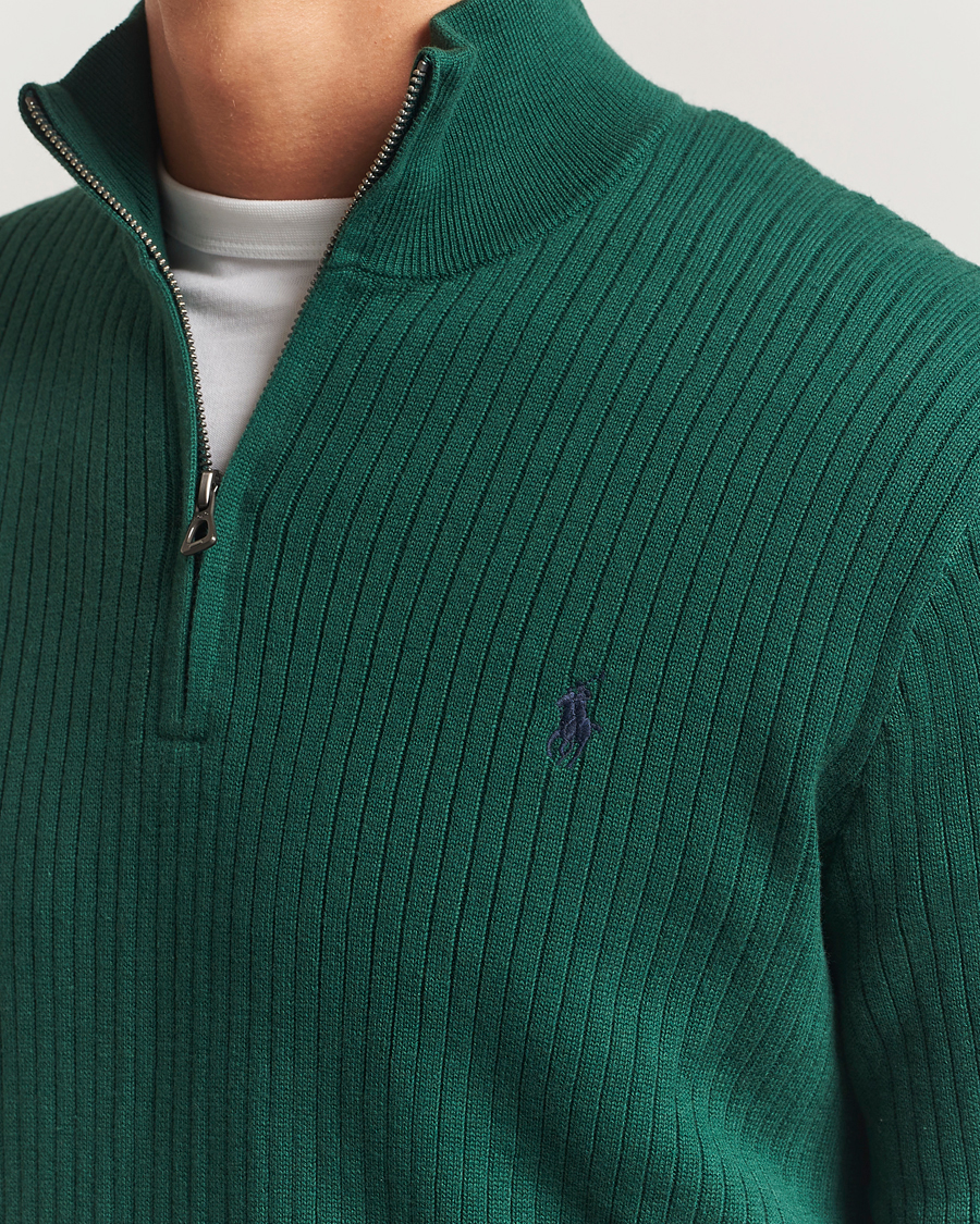 Men | Sweaters & Knitwear | Polo Ralph Lauren | Cotton Half Zip Vintage Pine