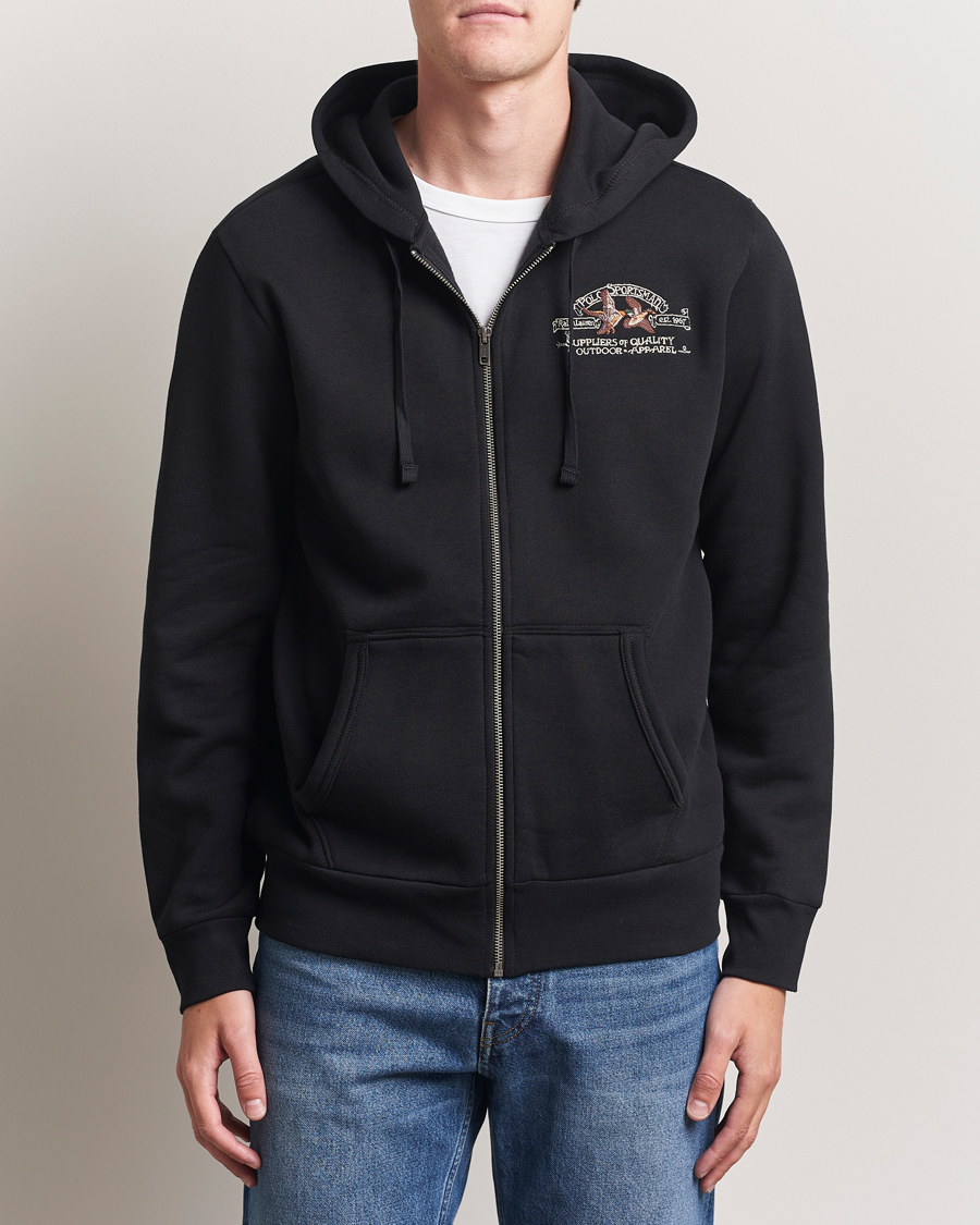 Men | Sweaters & Knitwear | Polo Ralph Lauren | Back Print Full-zip Polo Black